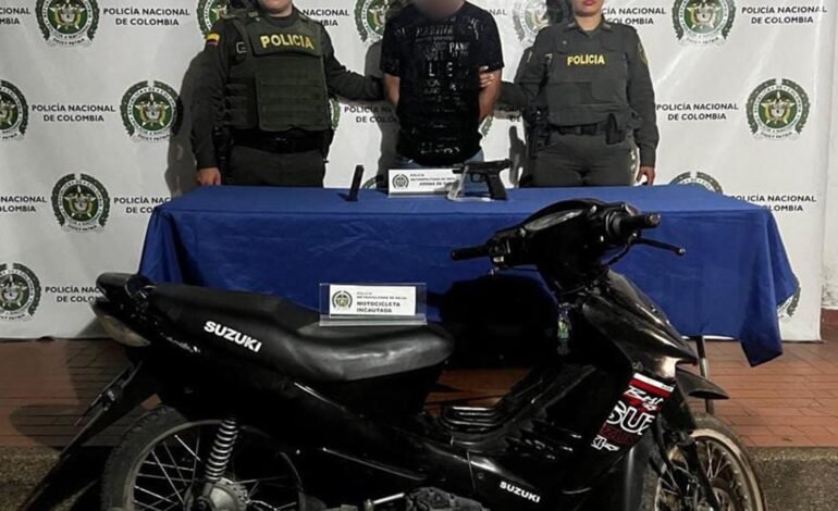 Capturado en Neiva con un arma de fuego en su poder
