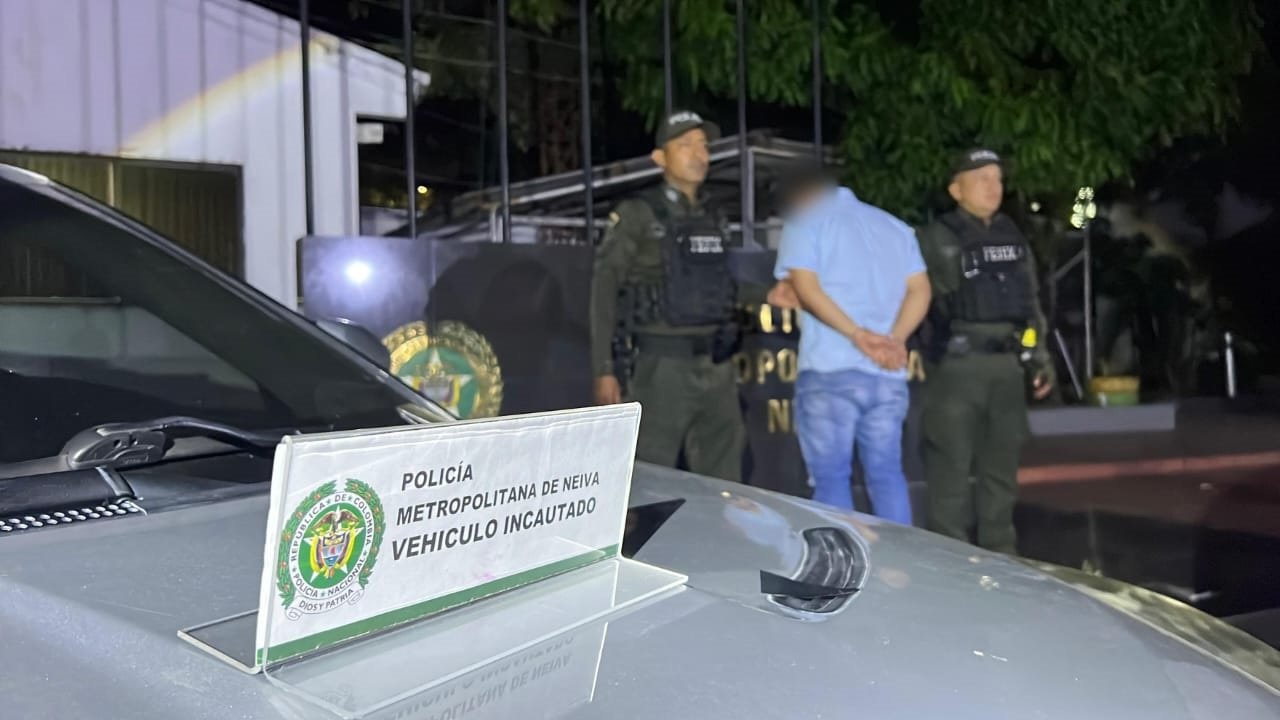Capturado en Neiva con vehículo de identificación adulterada
