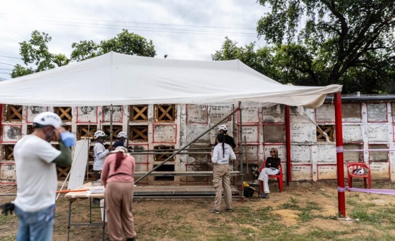 Cementerio Central de Neiva acoge nueva fase de intervención con apoyo de comparecientes de la JEP